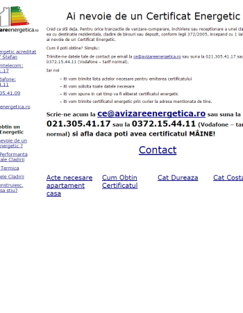 Avizare Energetica
